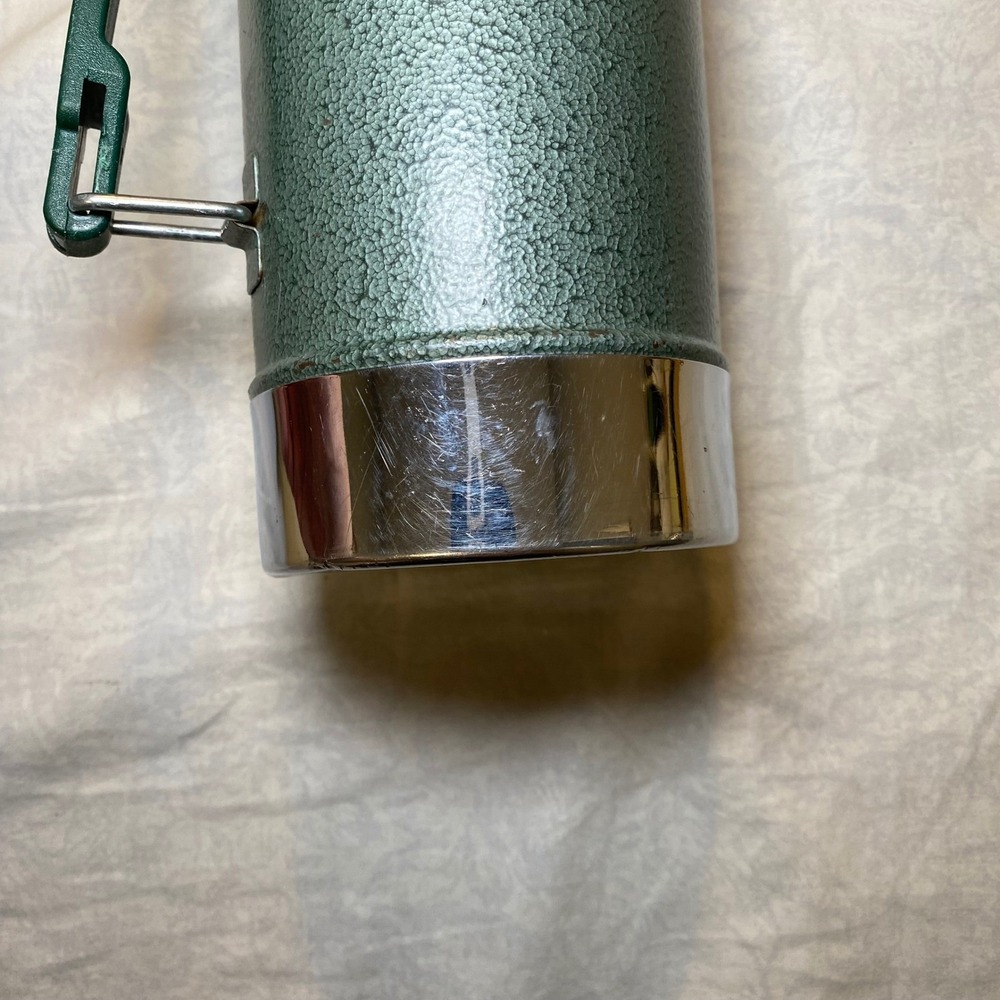 Vintage 1993 Aladdin Stanley A-944DH Quart Thermos Green Hammertone USA - Picture 6 of 14